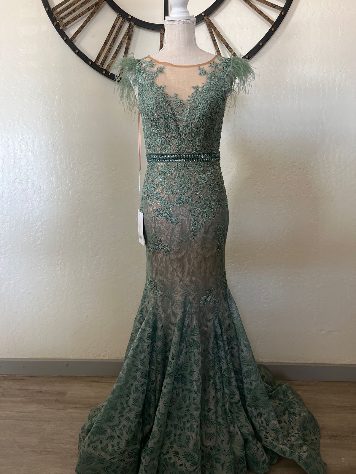 Style #79230 Mac Duggal Size 2 Pageant Green Mermaid Dress on Queenly