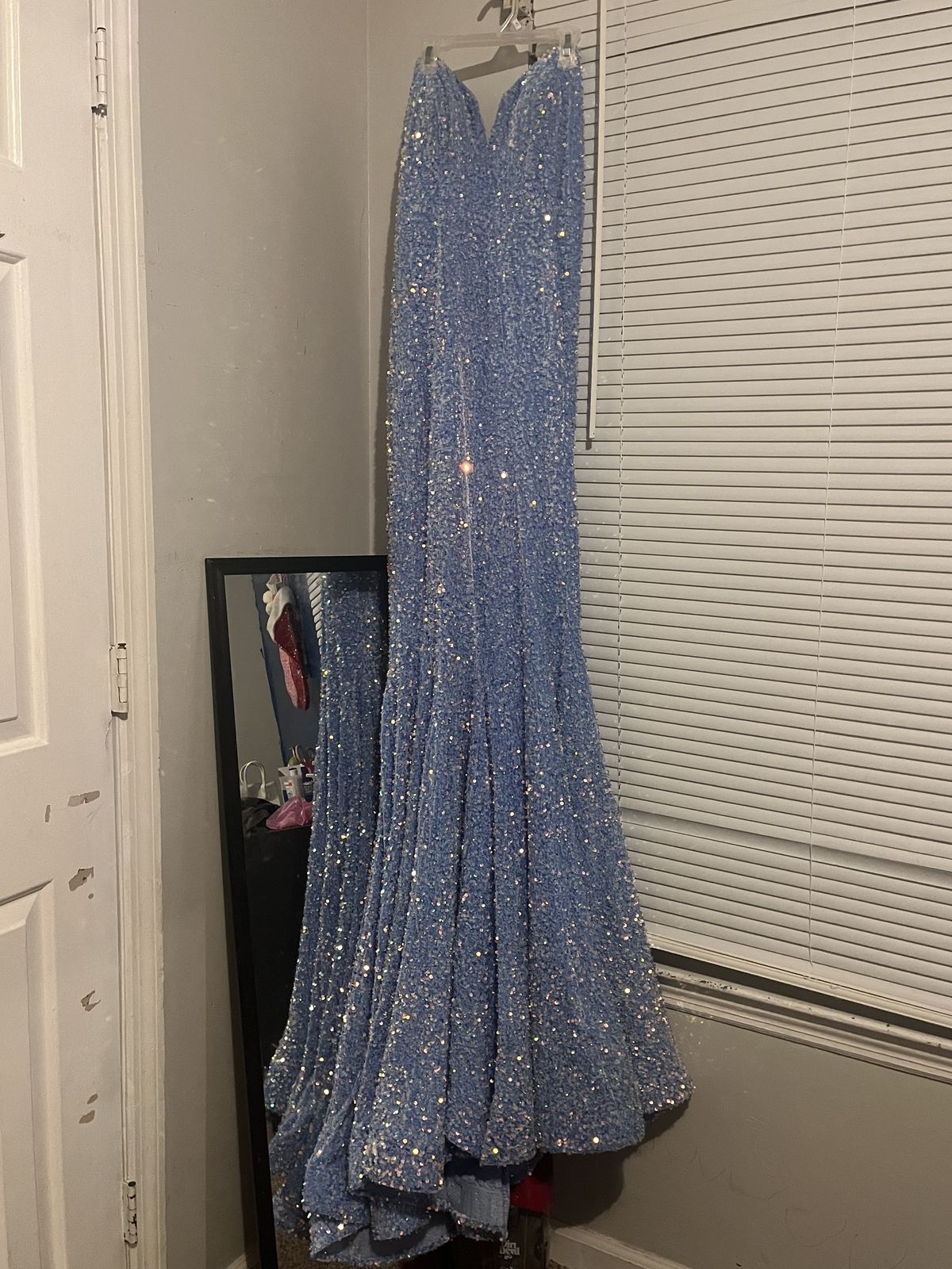 Portia and Scarlett Size 12 Blue Floor Length Maxi on Queenly