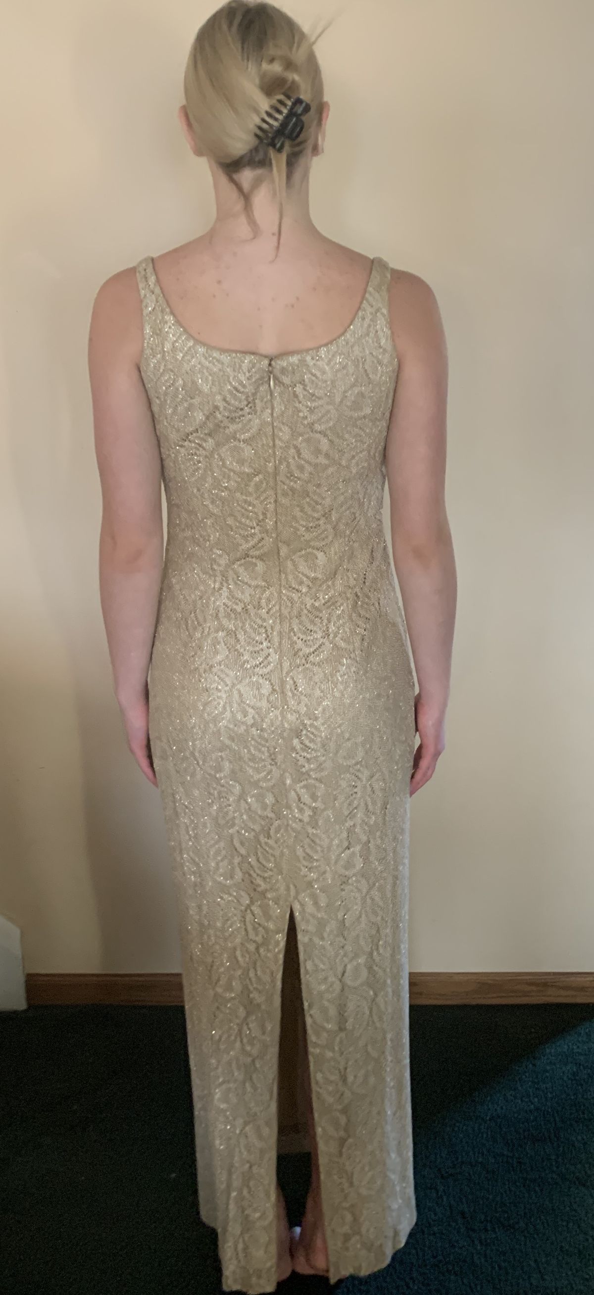 Bari Jay Size 6 Gold Floor Length Maxi on Queenly