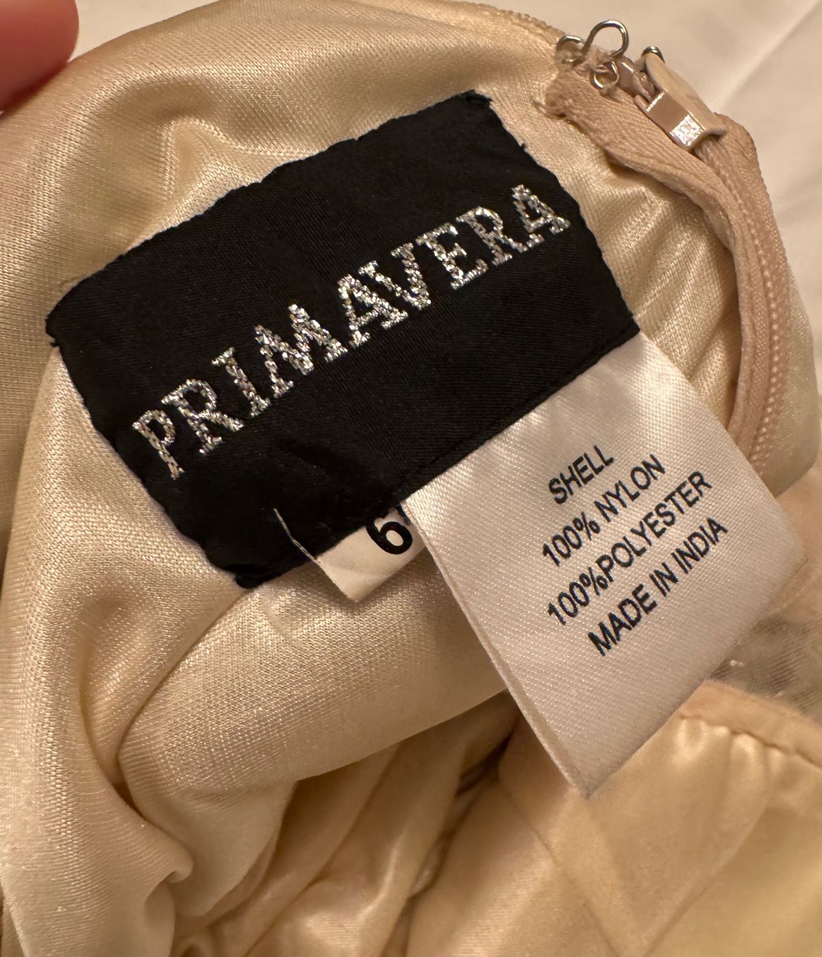 Primavera Size 6 Prom Plunge Gold Cocktail Dress on Queenly