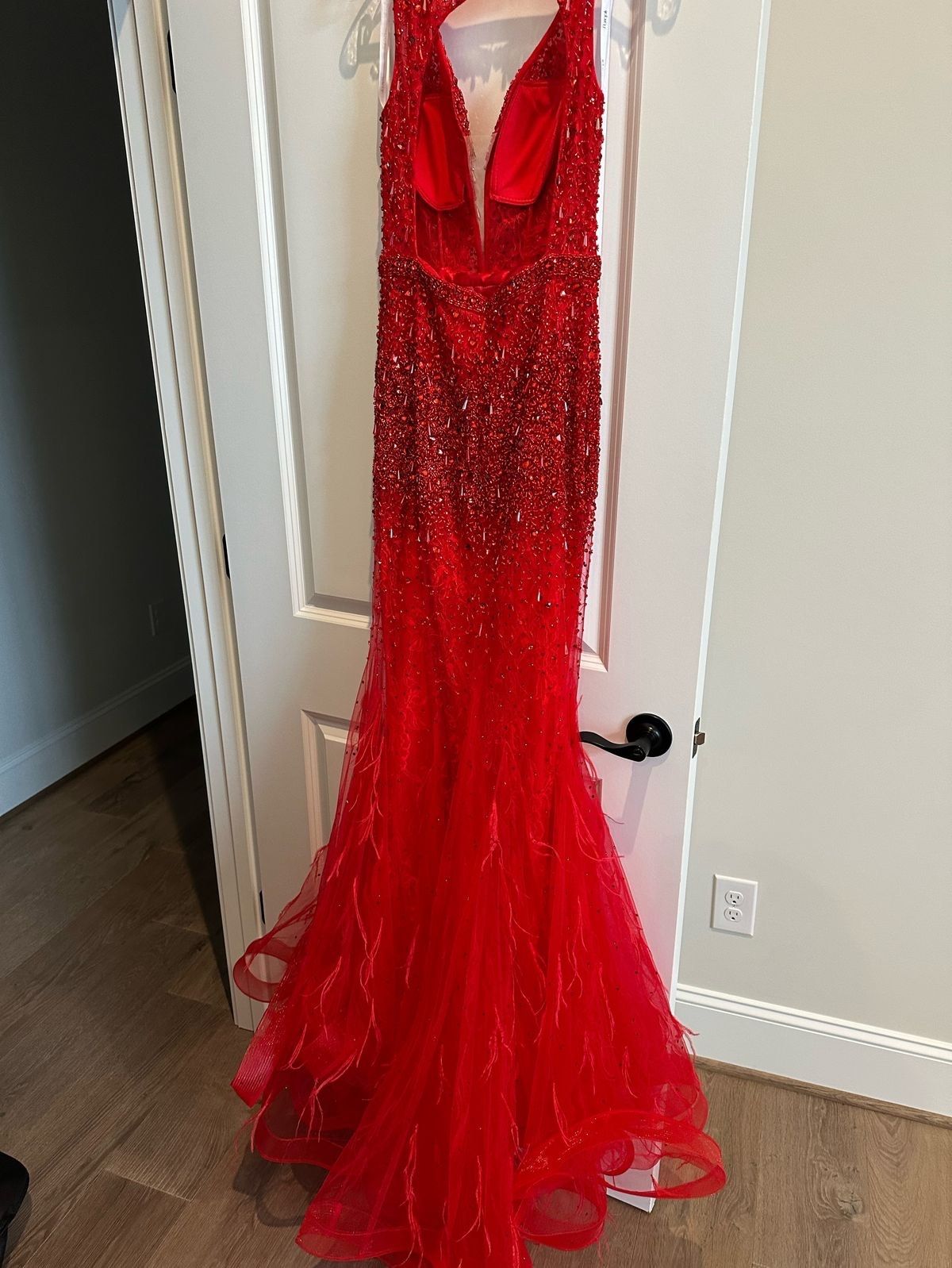 Panoply Size 4 Pageant Red Mermaid Dress on Queenly