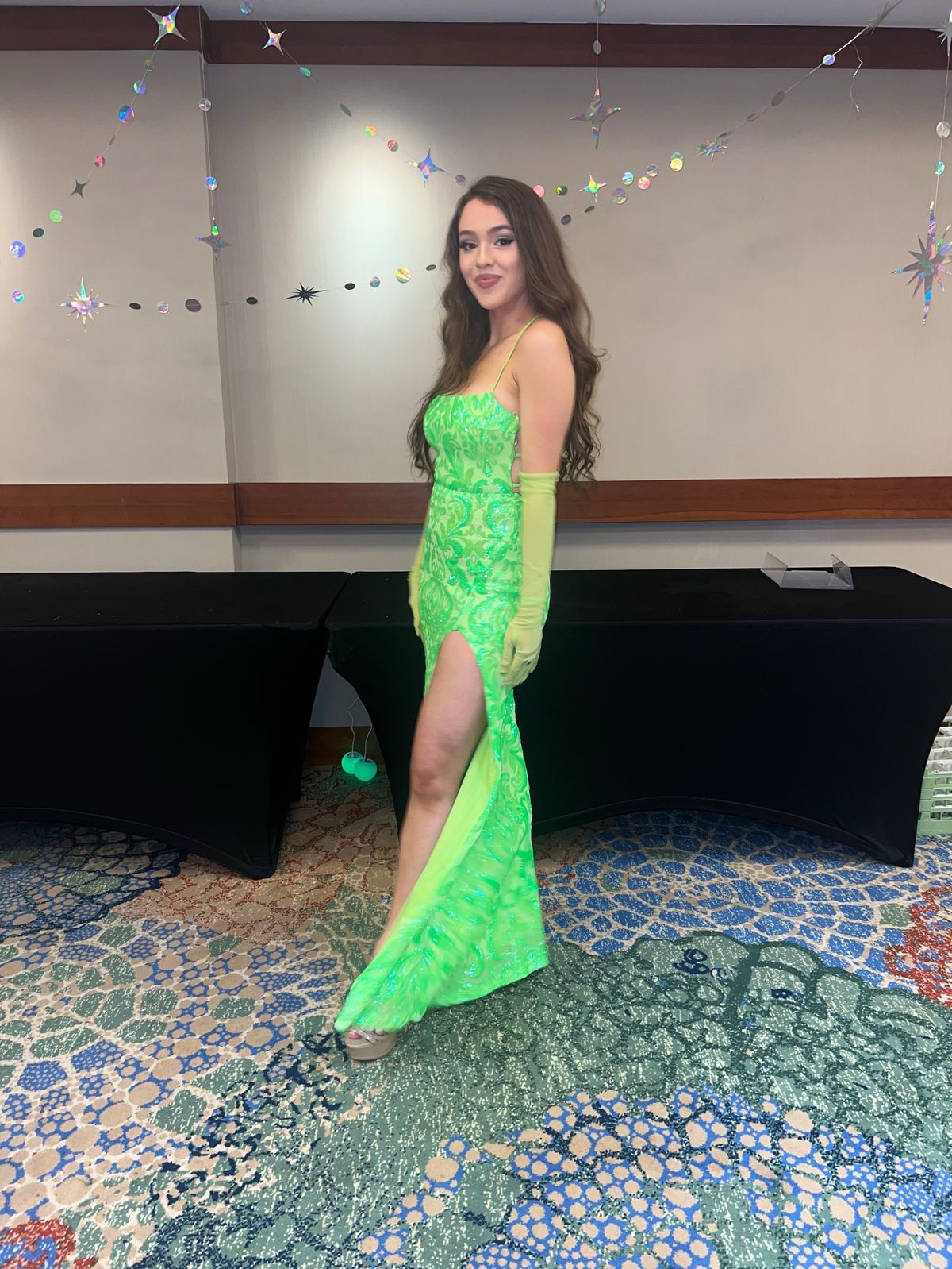 Windsor Size 2 Prom Green Side Slit Dress on Queenly