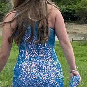 Rachel Allan Size 4 Prom Off The Shoulder Multicolor Mermaid Dress on Queenly