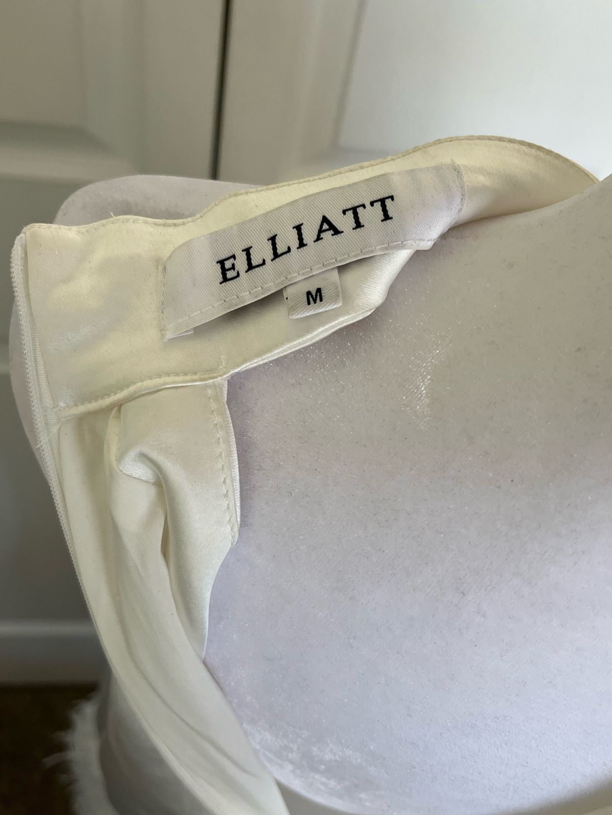 Elliatt Size M Homecoming High Neck White Cocktail Dress on Queenly