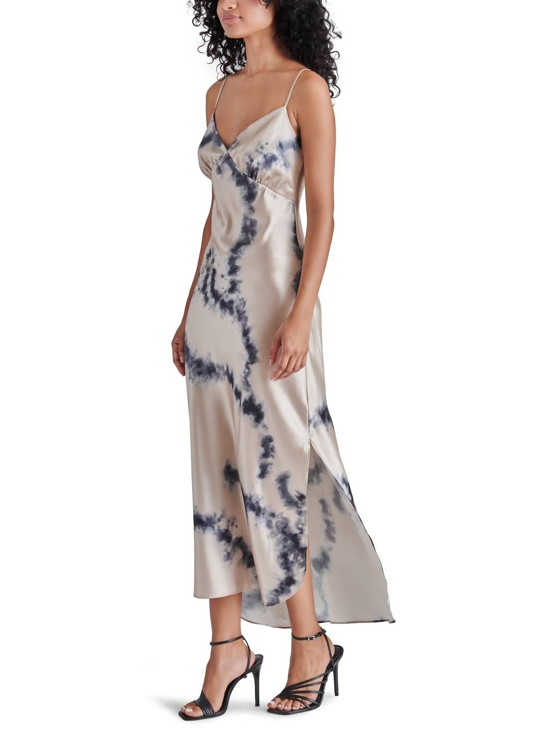 Style 1-2978894596-2791 STEVE MADDEN Size L Blue Side Slit Dress on Queenly