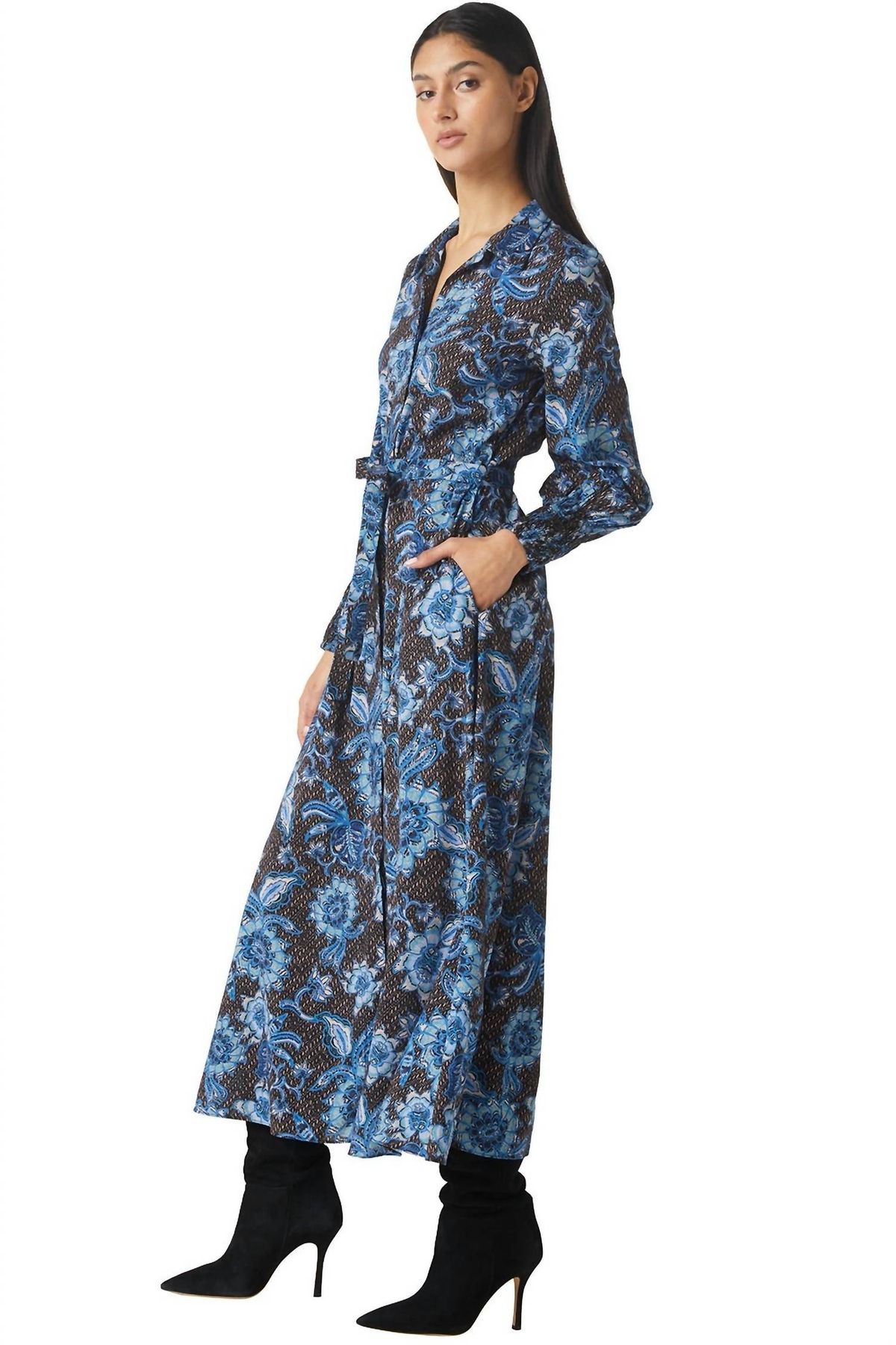 Style 1-3120398148-2696 Misa Los Angeles Size L Long Sleeve Blue Cocktail Dress on Queenly