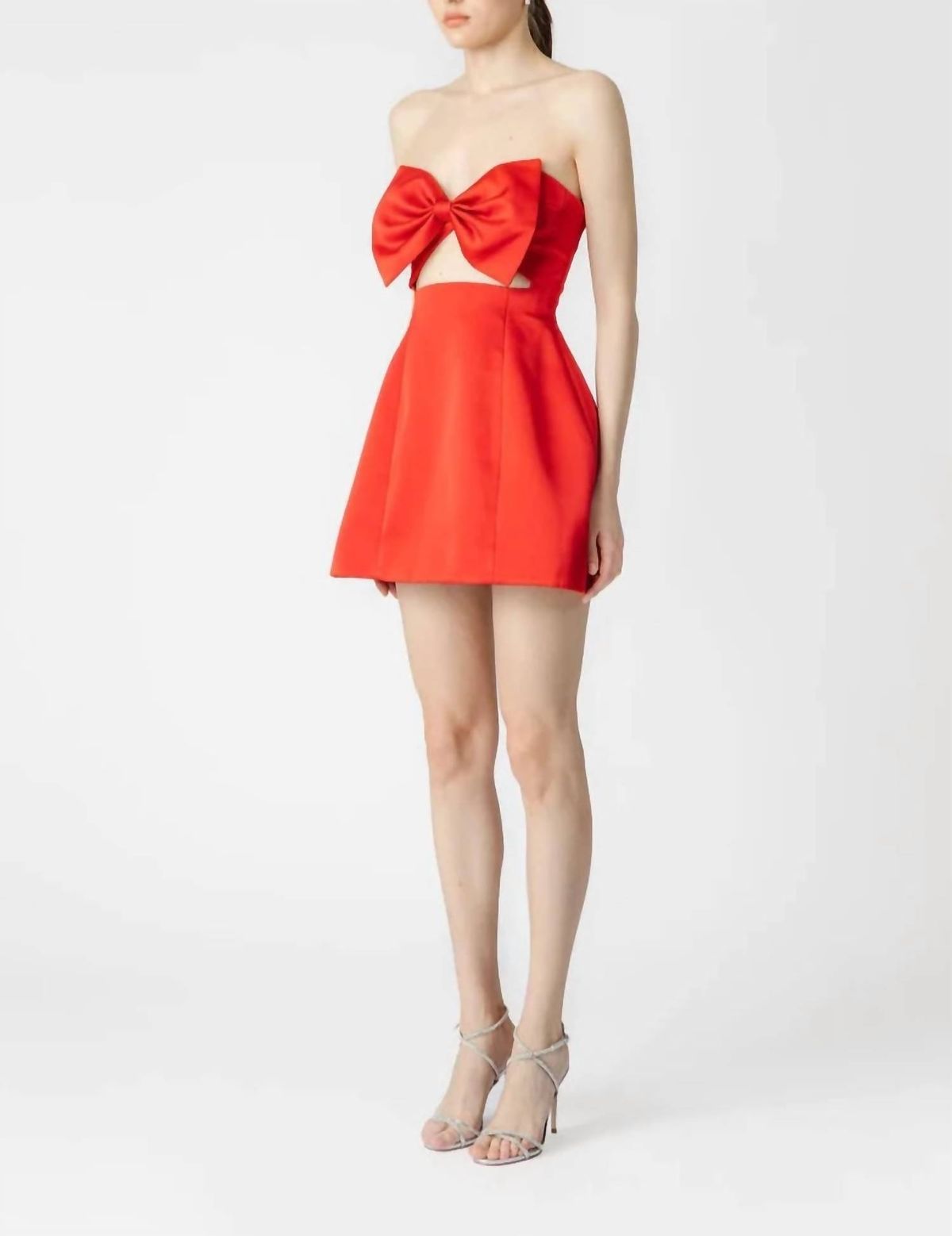 Style 1-3120861037-1498 SAU LEE Size 4 Strapless Red Cocktail Dress on Queenly