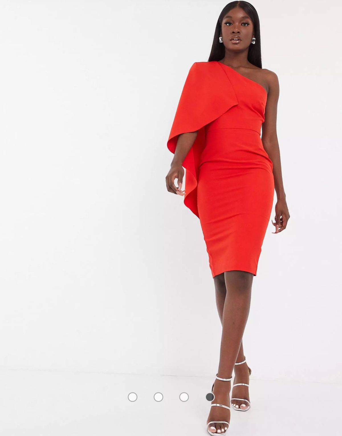 Lavish Alice Size 8 One Shoulder Red Cocktail Dress on Queenly