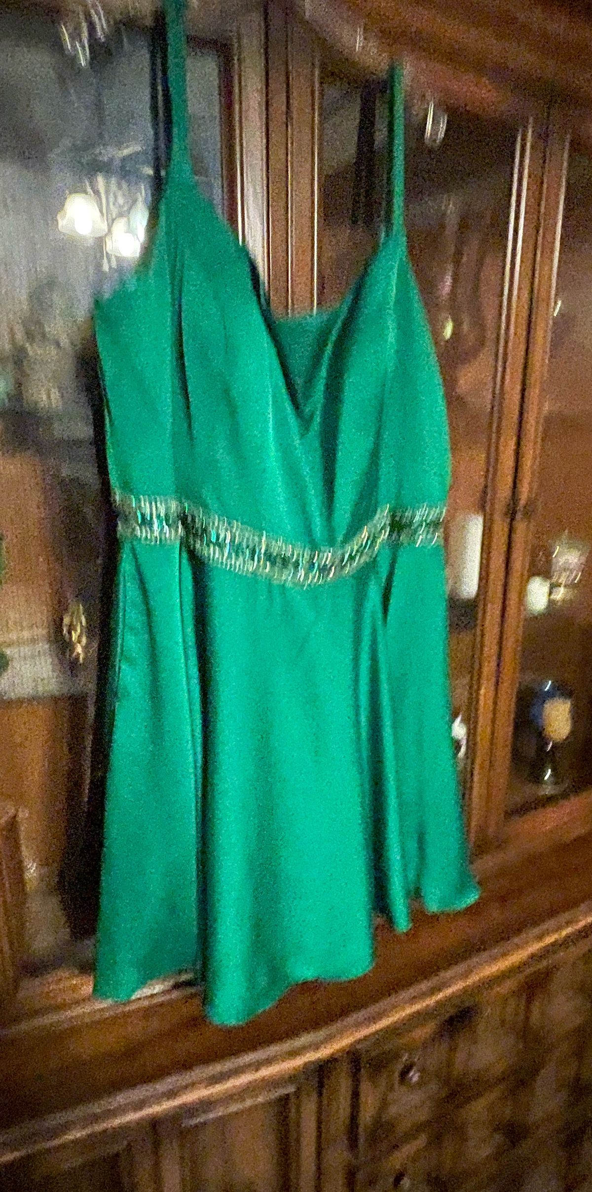 Plus Size 24 Homecoming Green Cocktail Dress on Queenly