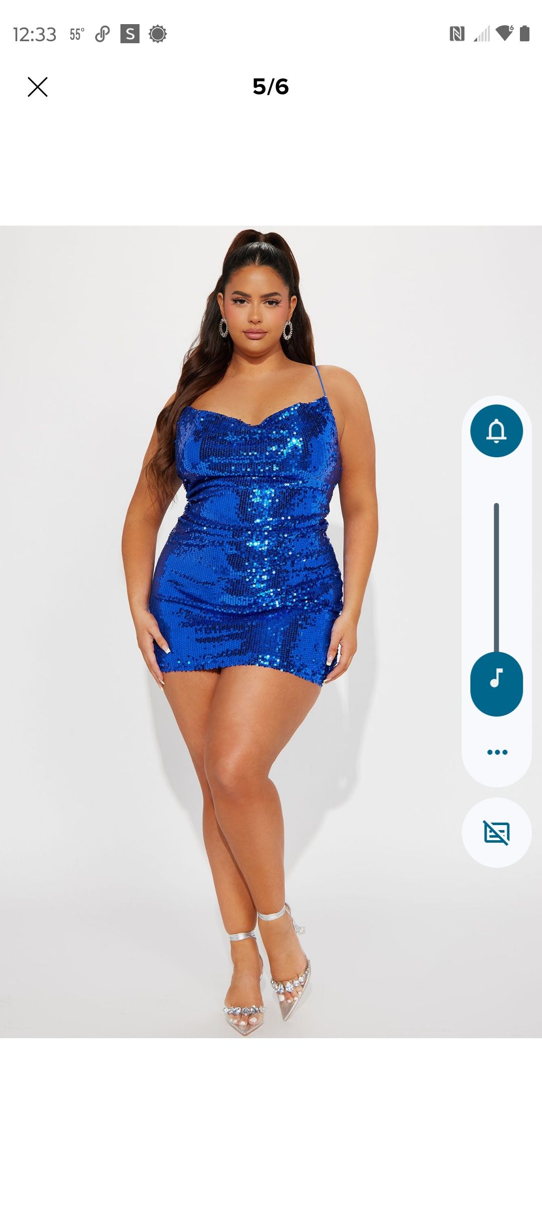 Fashion Nova Plus Size 28 Nightclub Blue Cocktail Dress on Queenly