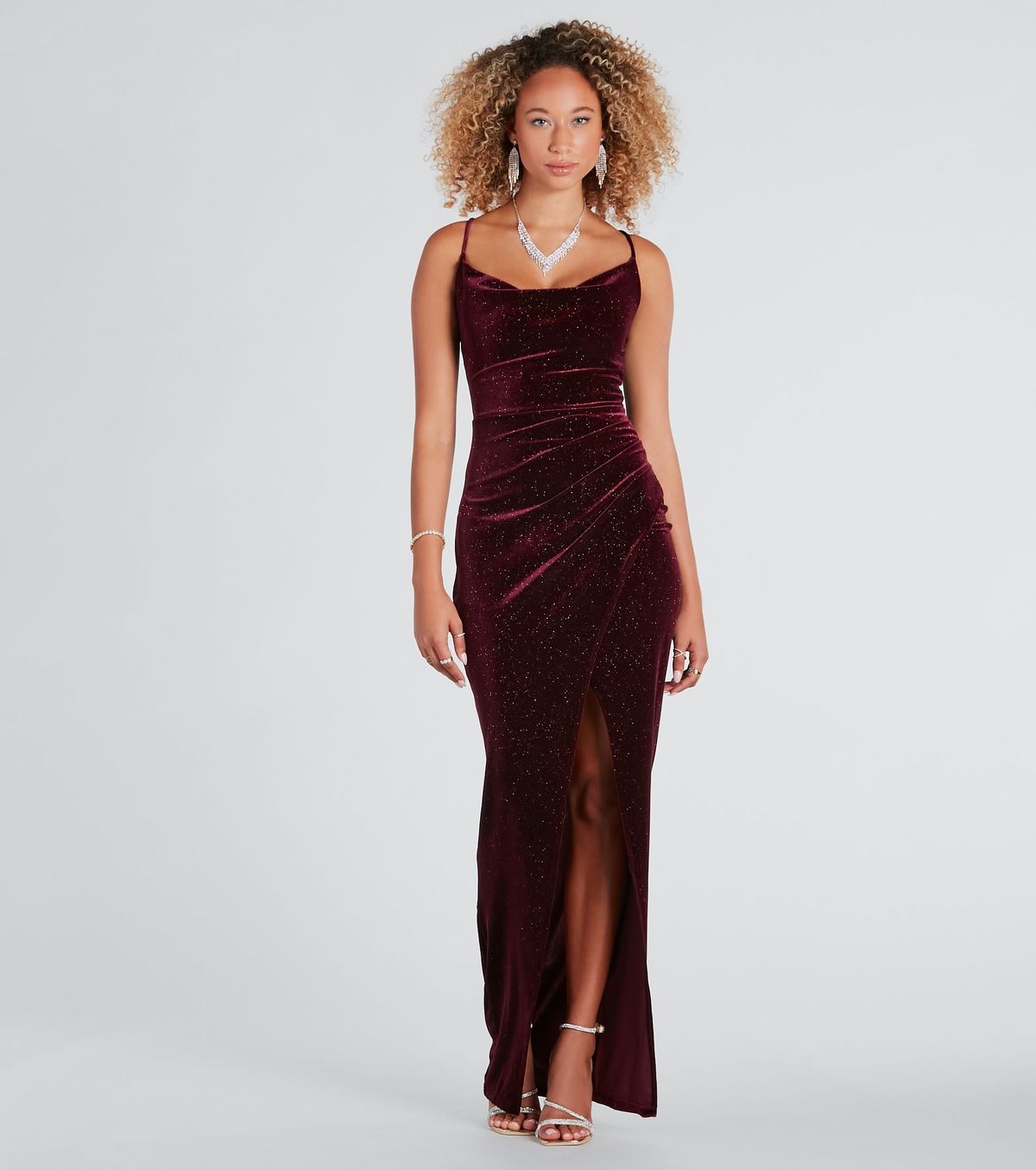 Windsor Alejandra Formal Satin Lace Corset Dress