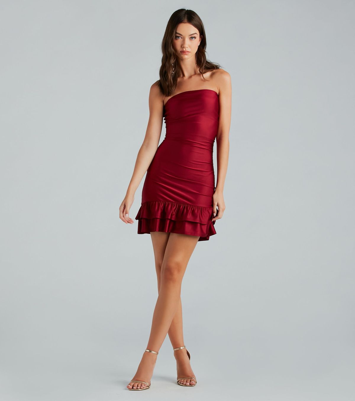 Style 05101-2790 Windsor Size S Strapless Red Cocktail Dress on Queenly