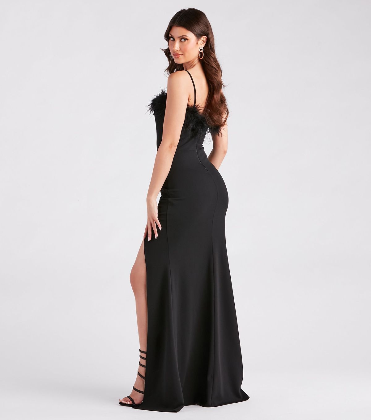 Style 05002-7446 Windsor Size S Prom Black Side Slit Dress on Queenly