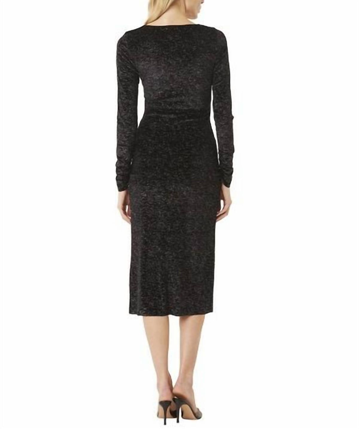 Style 1-16017695-2901 Misa Los Angeles Size M Long Sleeve Black Cocktail Dress on Queenly
