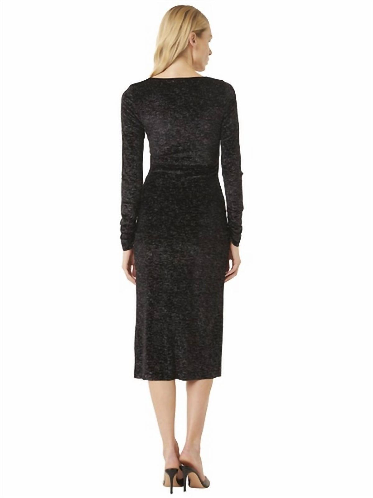Style 1-16017695-2901 Misa Los Angeles Size M Long Sleeve Black Cocktail Dress on Queenly