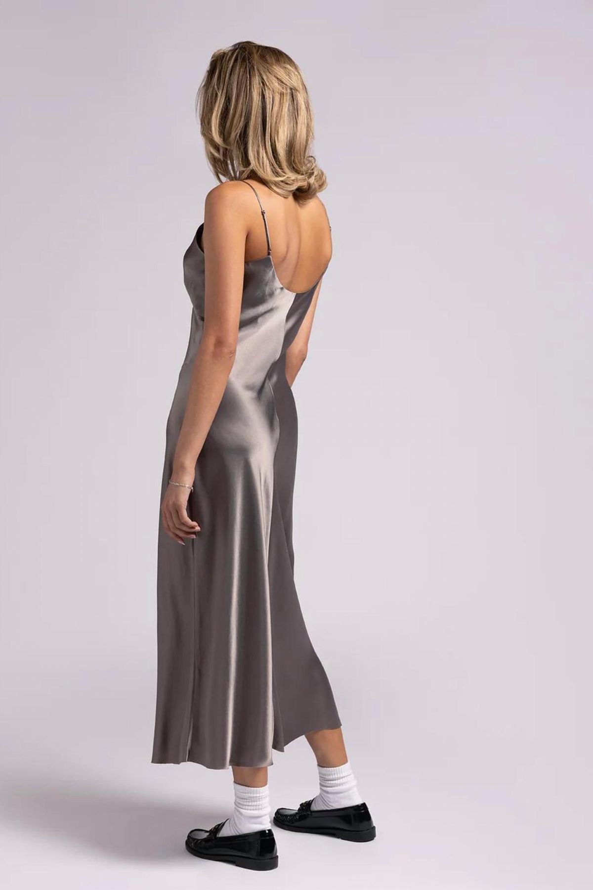 Style 1-1926895568-2791 Weekend Los Angeles Size L Gray Floor Length Maxi on Queenly