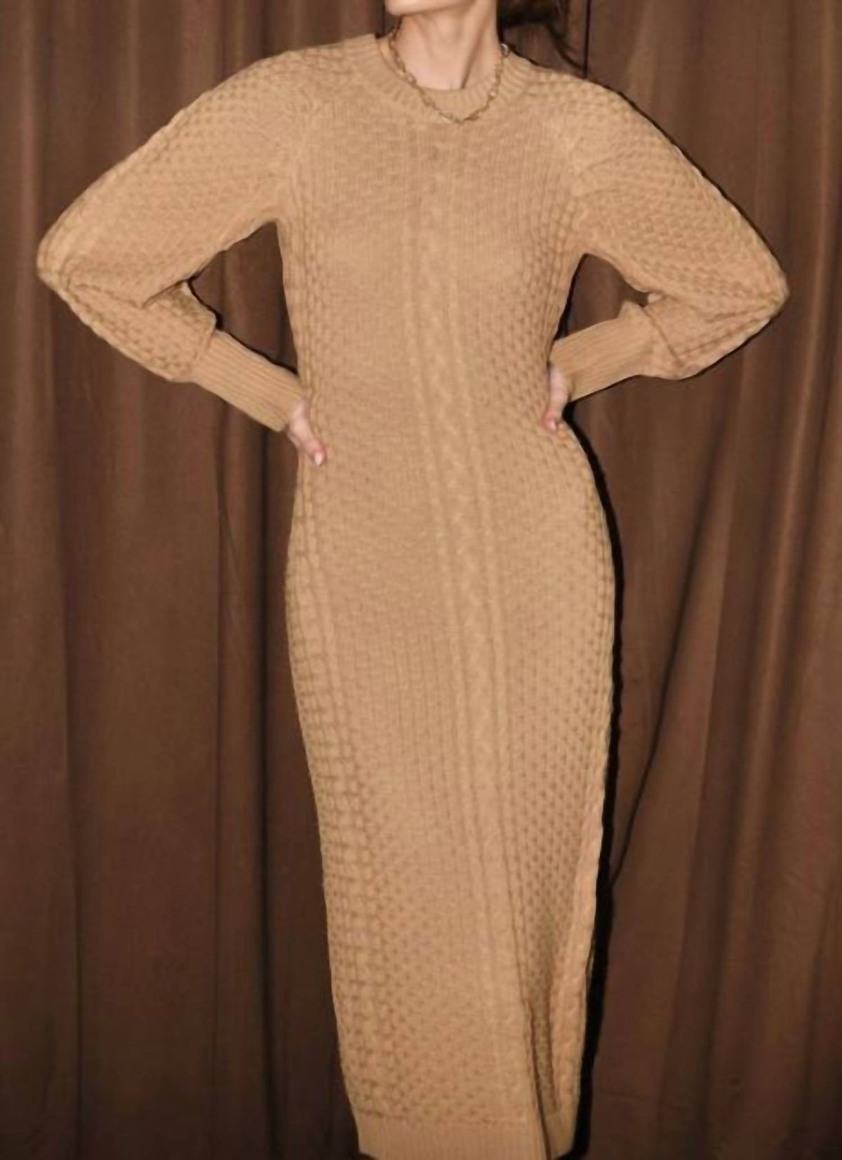 Style 1-2482185816-3855 GREYLIN Size XS Long Sleeve Nude Cocktail Dress on Queenly