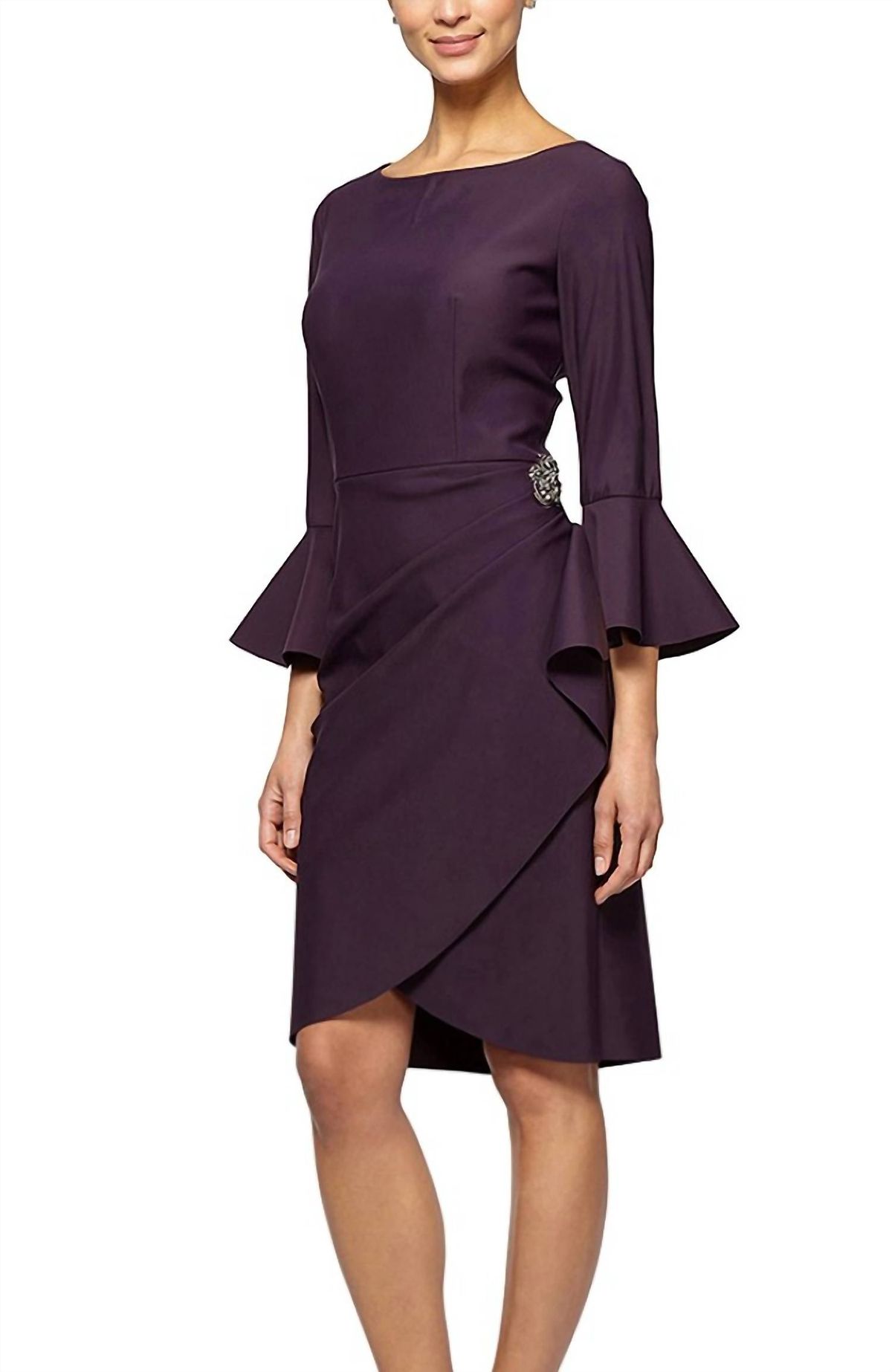 Style 1-3892820612-472 Alex Evenings Plus Size 16 Purple Cocktail Dress on Queenly