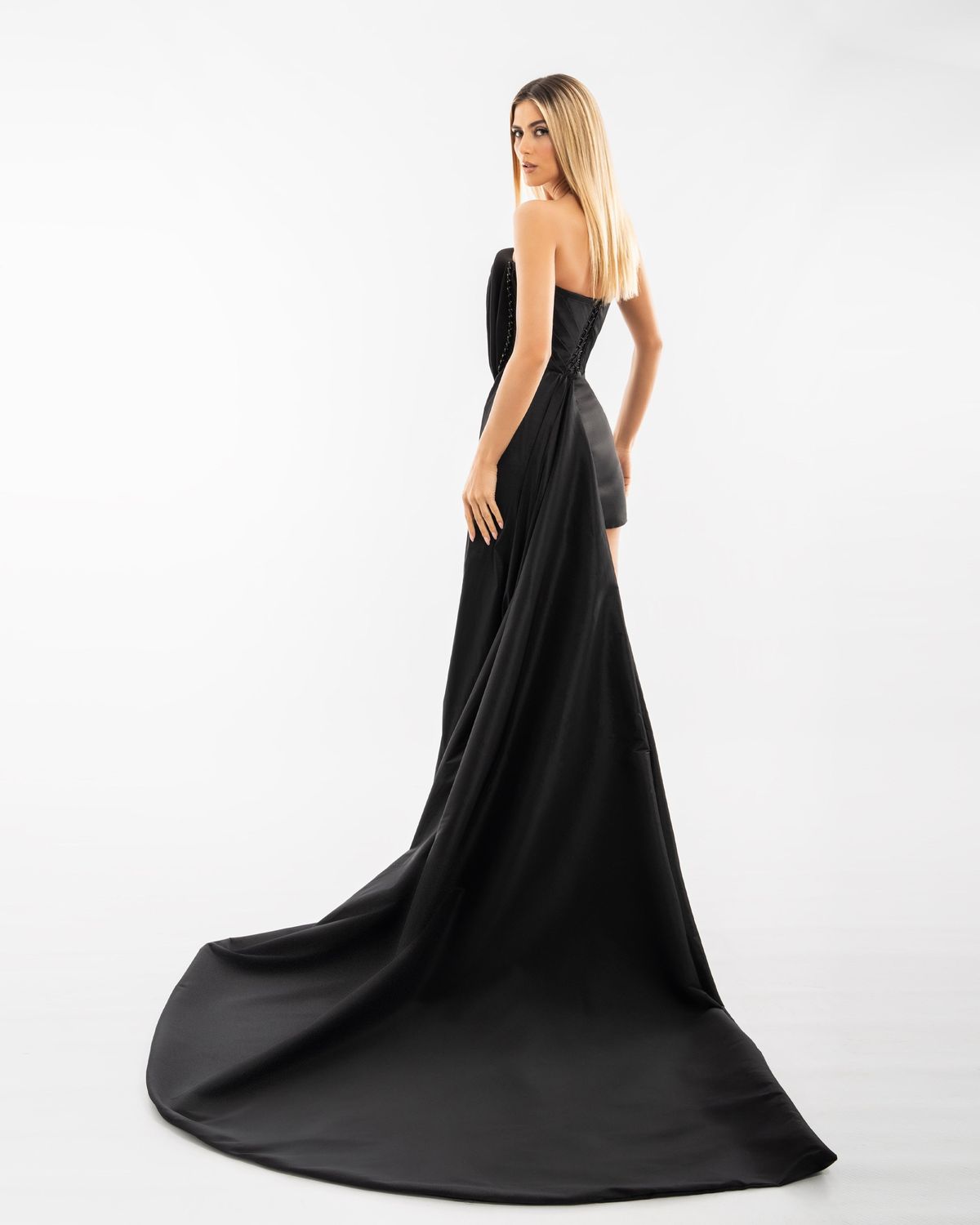 Style AD5514 Albina Dyla Size S Pageant Black Cocktail Dress on Queenly
