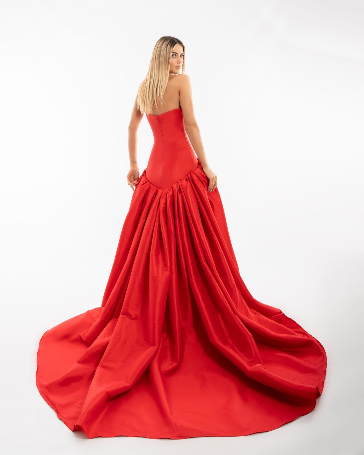 Style AD5518 Albina Dyla Size XS Pageant Red Floor Length Maxi on Queenly