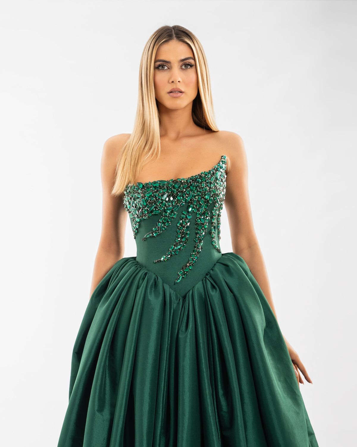 Style AD5524 Albina Dyla Size S Pageant Emerald Green Floor Length Maxi on Queenly