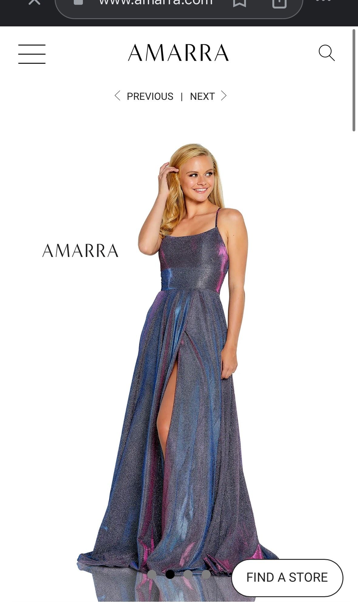 Style 20115 Amarra Size 4 Prom Multicolor Floor Length Maxi on Queenly