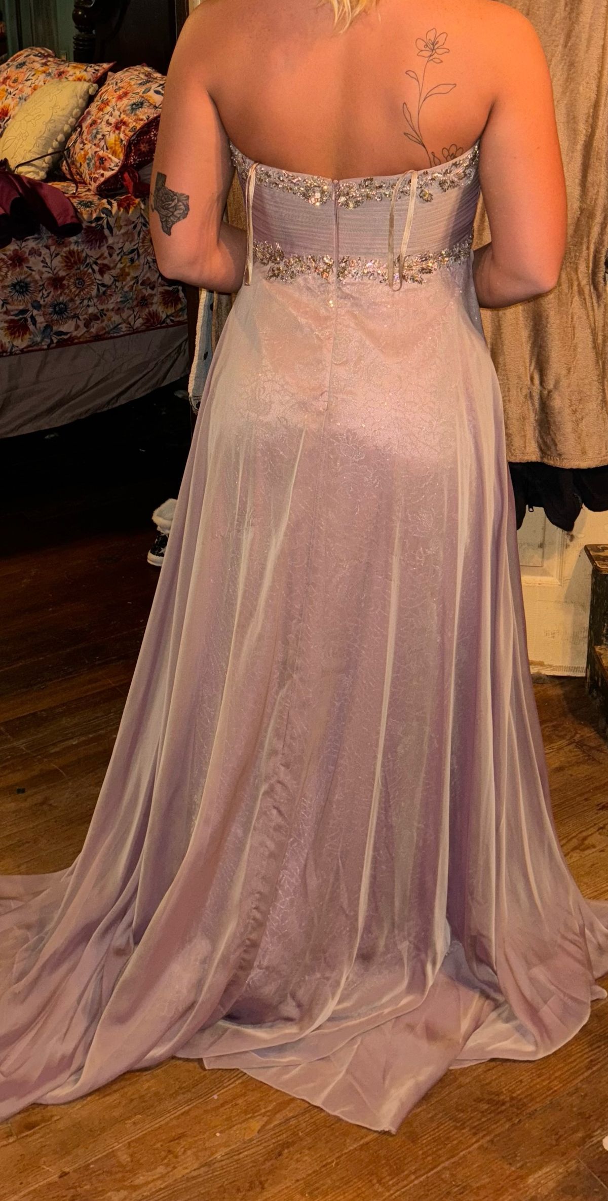 Size 10 Prom Strapless Pink Floor Length Maxi on Queenly