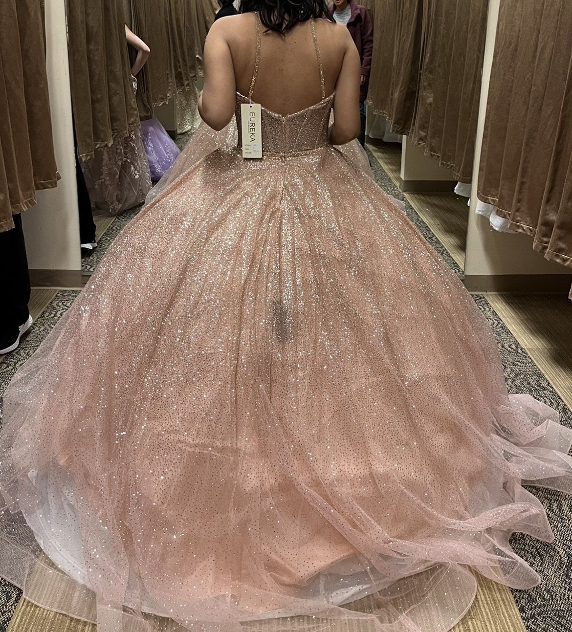 Girls Size 4 Rose Gold Ball Gown on Queenly
