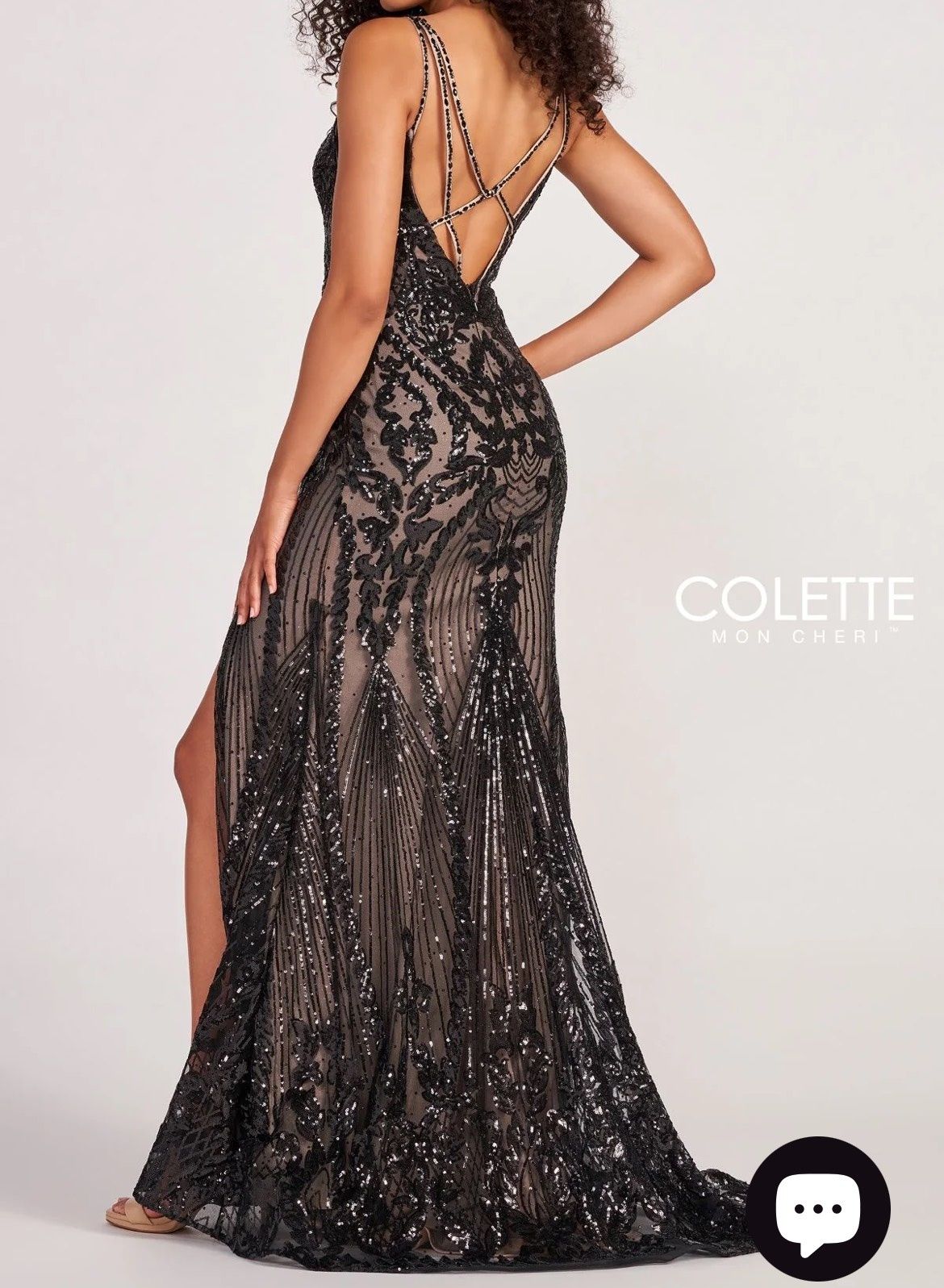 Style cl2035 Colette Size 6 Prom Black Side Slit Dress on Queenly