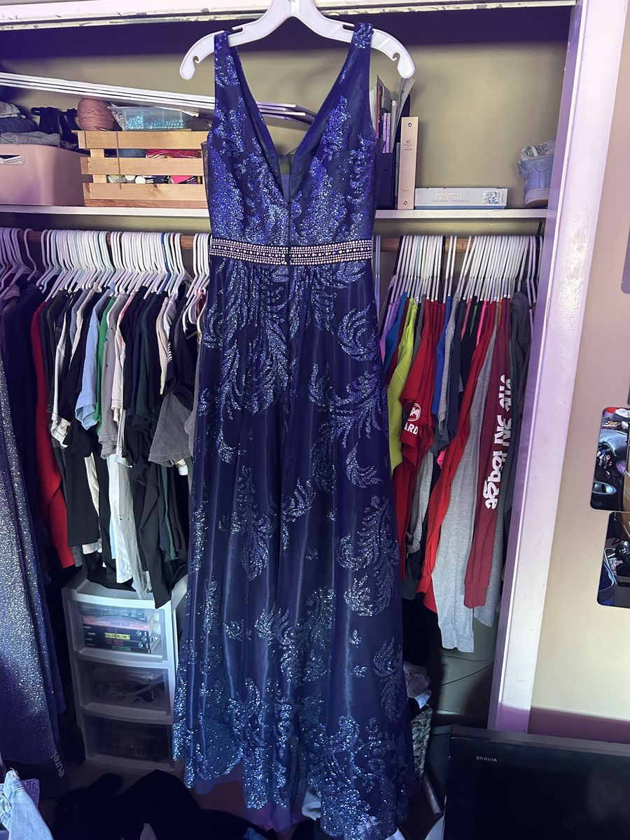 Cachet Size 2 Blue Ball Gown on Queenly