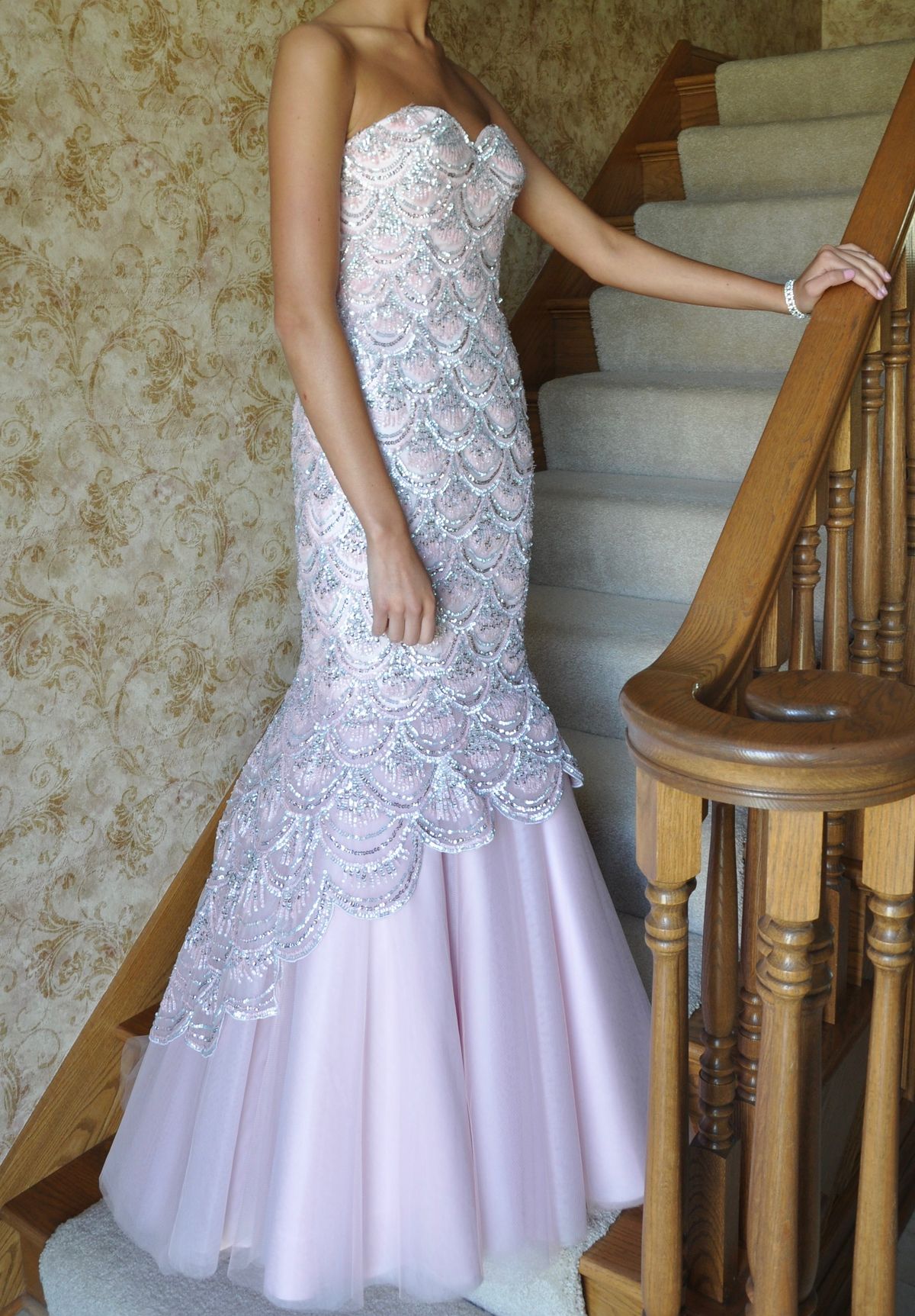 Sherri Hill Size 0 Prom Strapless Multicolor Mermaid Dress on Queenly