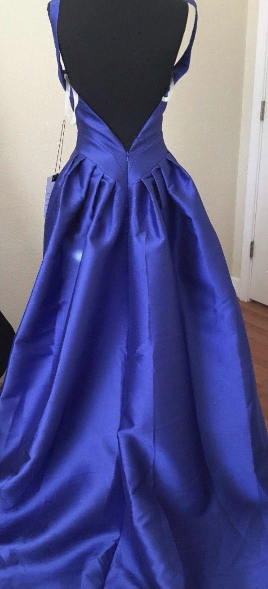 Style MA80588C Mac Duggal Size 10 Prom Blue Ball Gown on Queenly