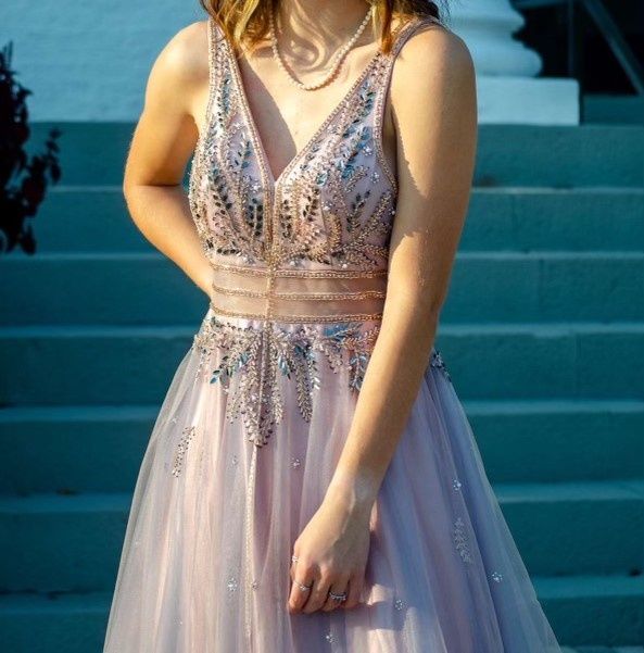 GB Girls Size 7 Prom Pink A-line Dress on Queenly