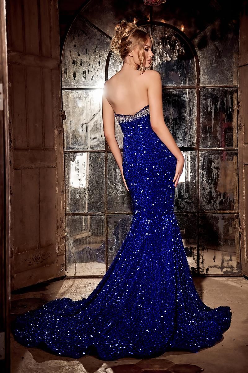 Style PS23683 Portia and Scarlett Size 12 Prom Royal Blue Mermaid Dress on Queenly