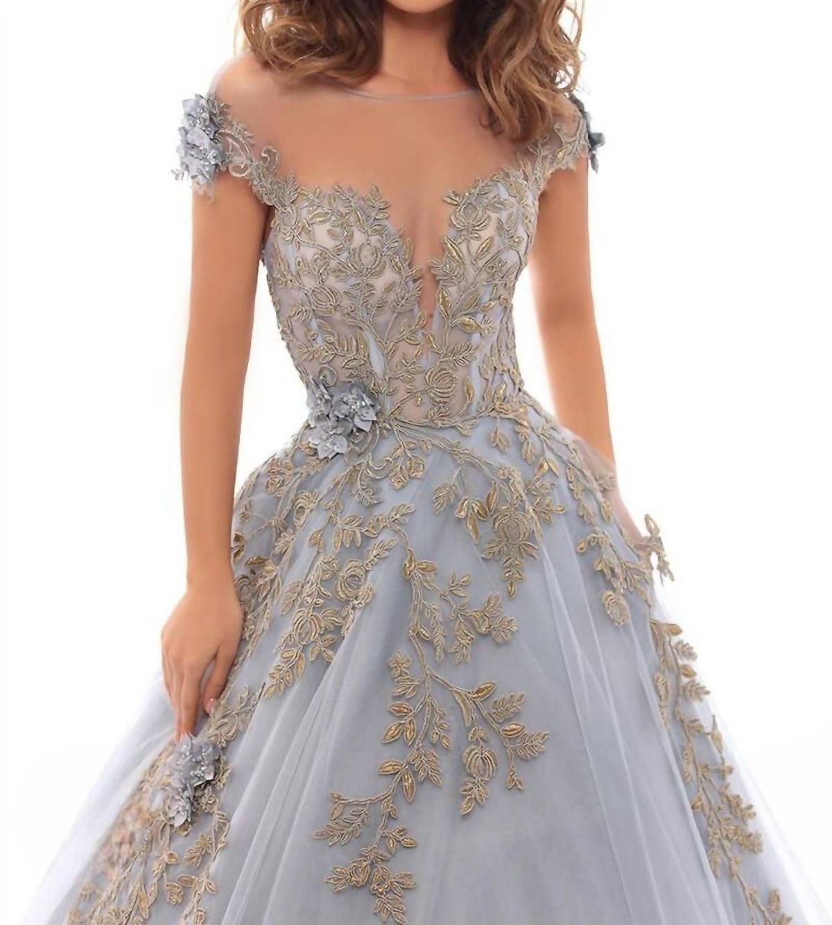 Style 1-1582523538-98 Tarik Ediz Size 10 Pageant Blue Ball Gown on Queenly
