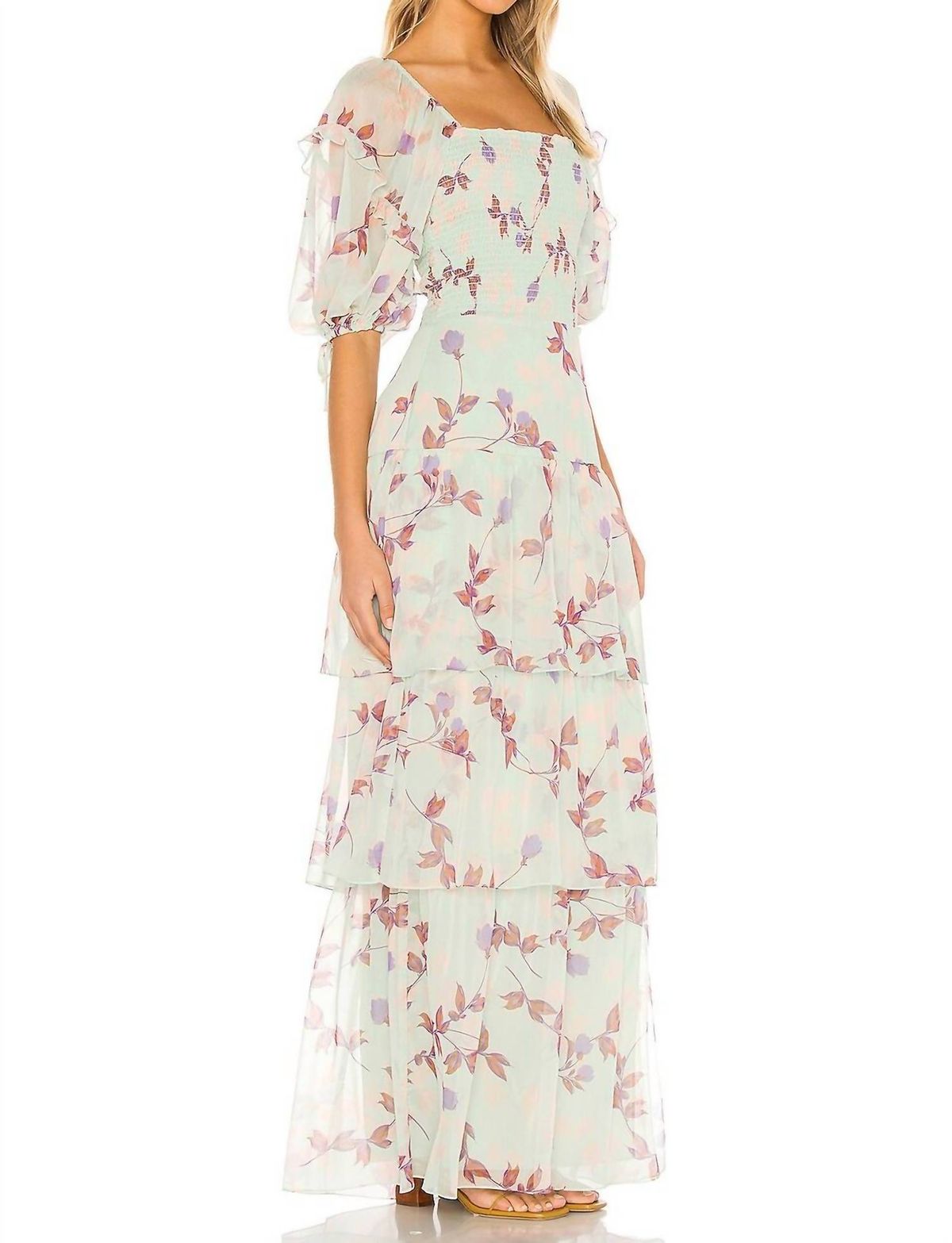 Style 1-1744470884-2696 Amanda Uprichard Size L Sheer White Side Slit Dress on Queenly