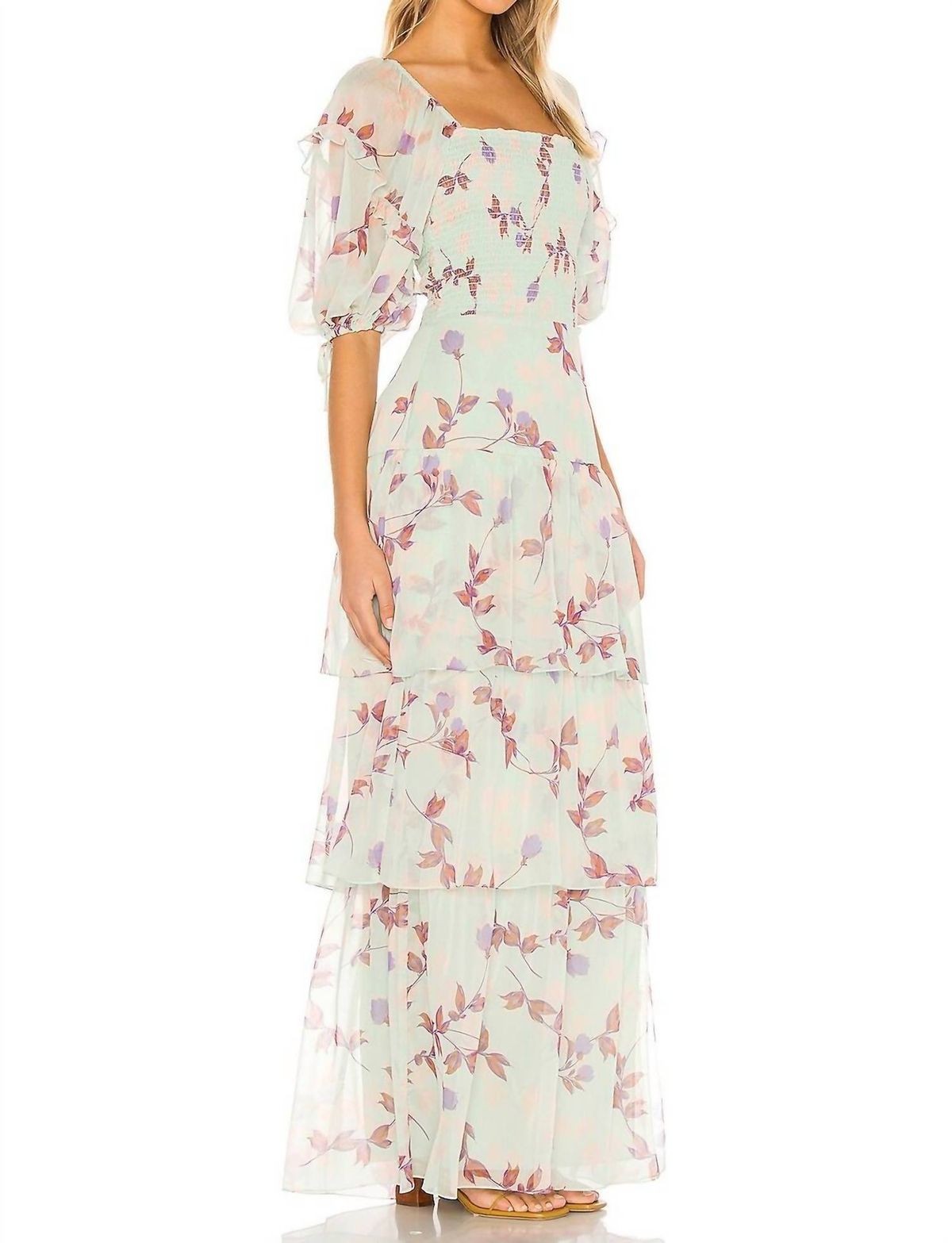 Style 1-1744470884-3855 Amanda Uprichard Size XS Sheer White Side Slit Dress on Queenly