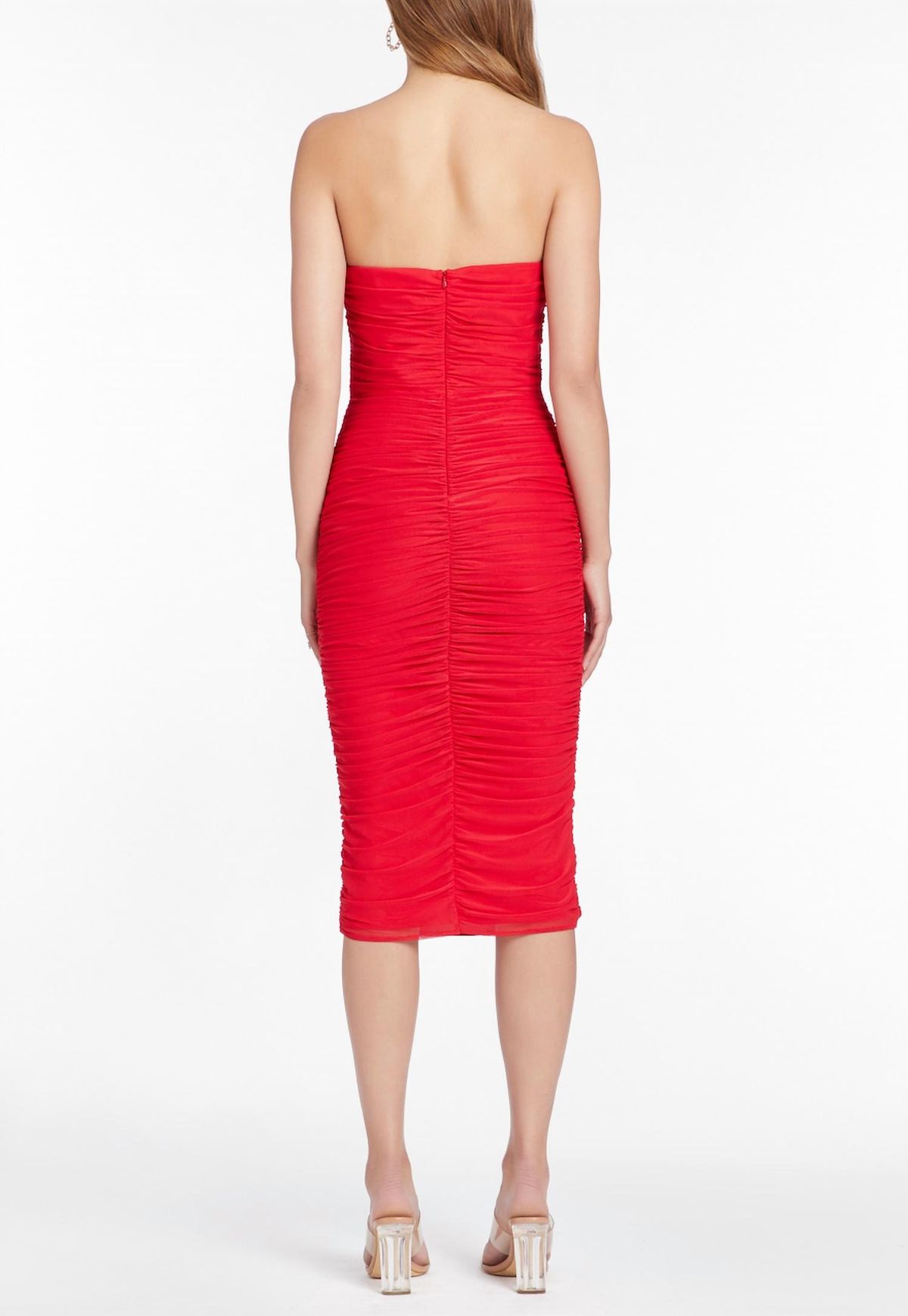 Style 1-1895257290-3236 Amanda Uprichard Size S Strapless Red Cocktail Dress on Queenly