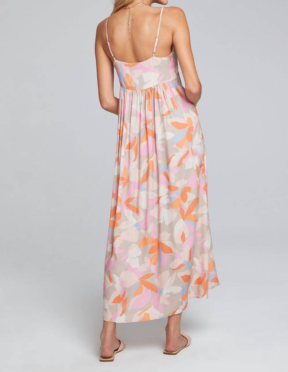 Style 1-2737941642-3855 saltwater LUXE Size XS Floral Orange Floor Length Maxi on Queenly