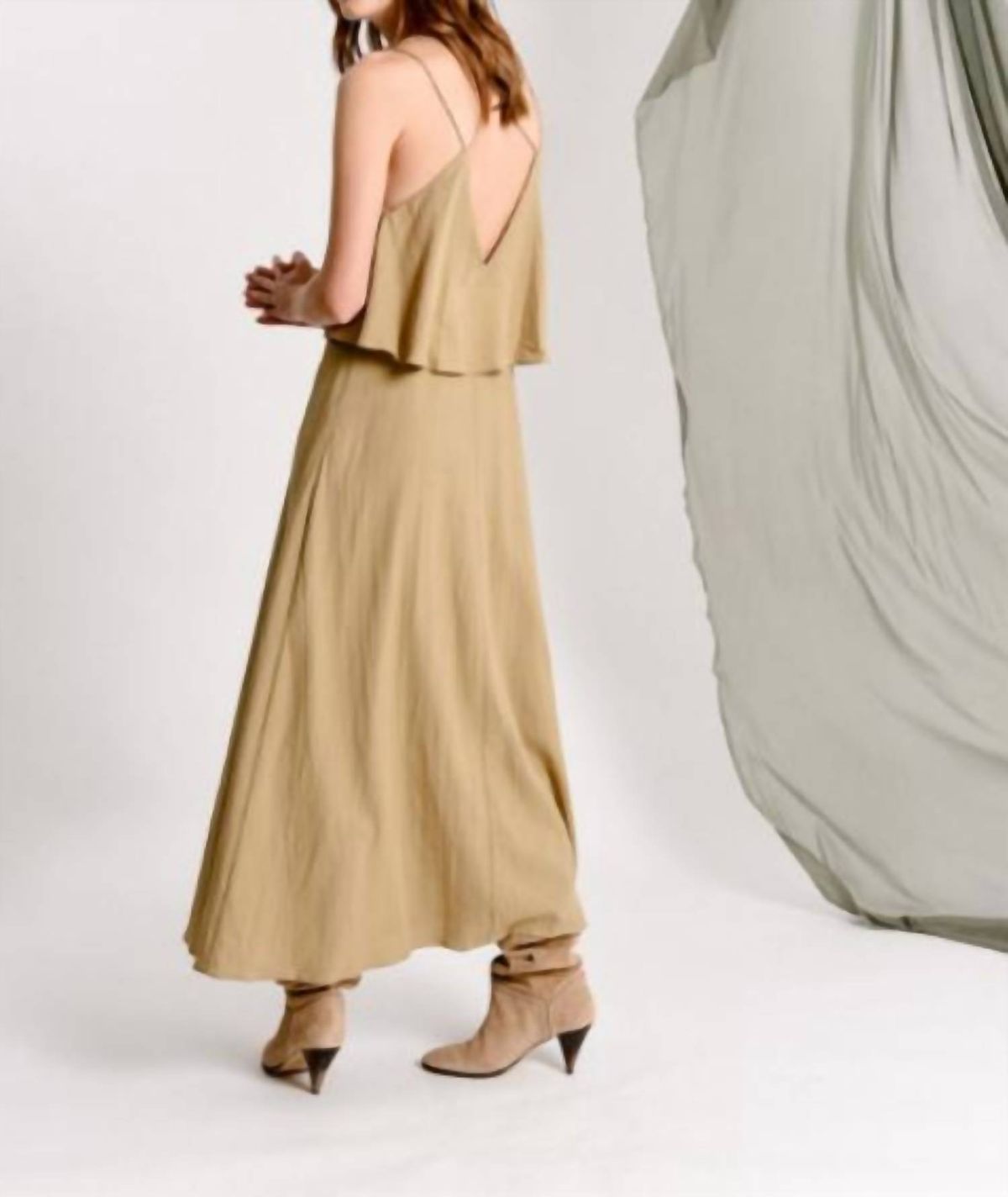 Style 1-2770784012-2901 MOLLY BRACKEN Size M Nude Floor Length Maxi on Queenly
