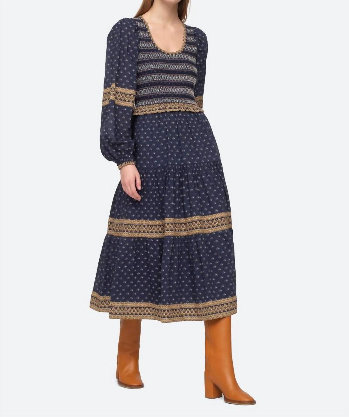 Style 1-2982641348-3236 SEA Size S Long Sleeve Navy Blue Cocktail Dress on Queenly