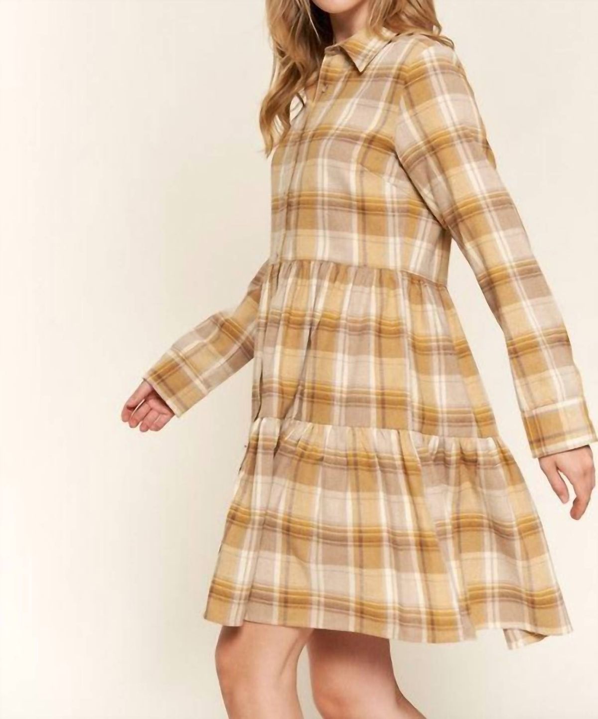 Style 1-3185568641-2791 And The Why Size L Long Sleeve Brown Cocktail Dress on Queenly