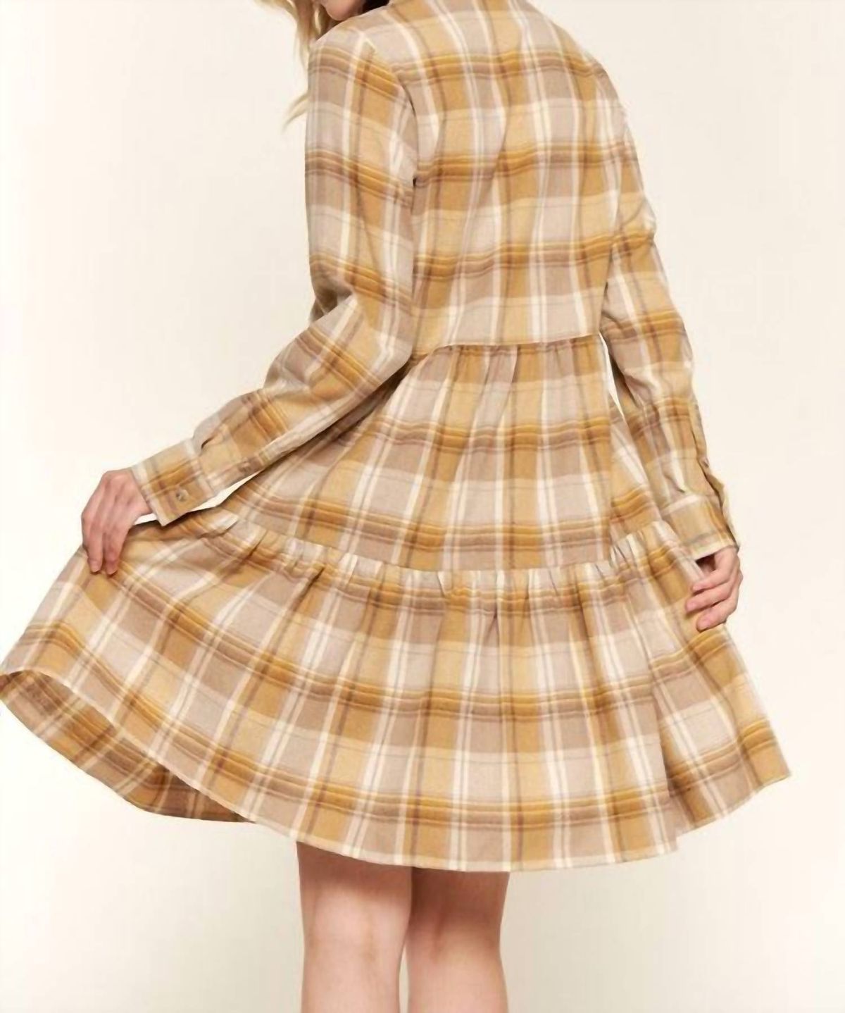 Style 1-3185568641-3011 And The Why Size M Long Sleeve Brown Cocktail Dress on Queenly