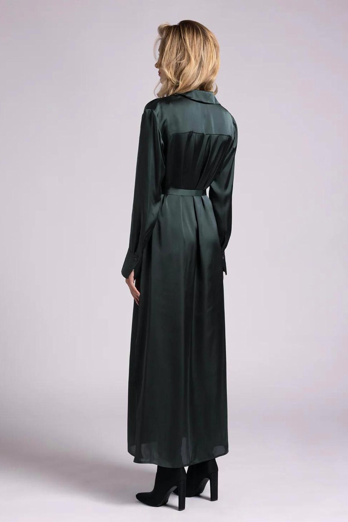 Style 1-3305179111-2791 Weekend Los Angeles Size L Long Sleeve Green Floor Length Maxi on Queenly