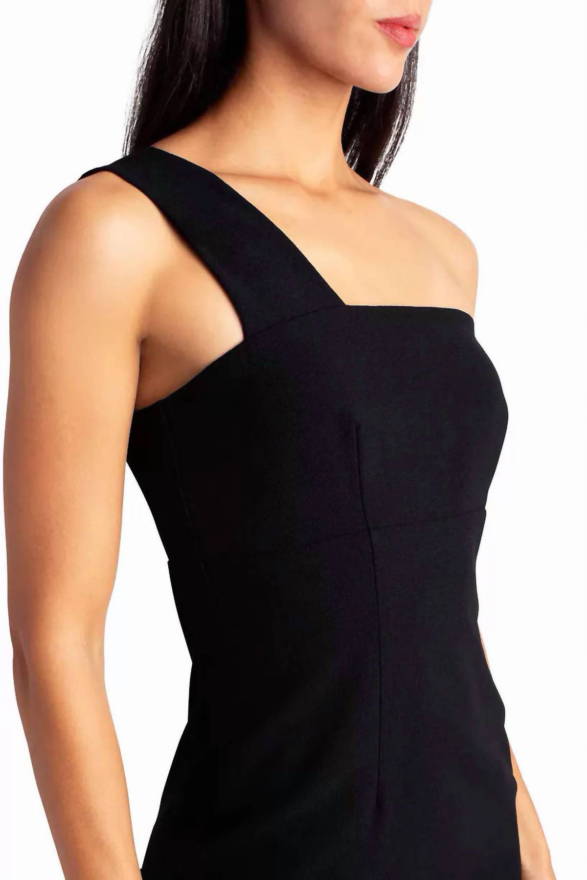 Style 1-3470809634-1498 Nicole Miller Size 4 One Shoulder Black Cocktail Dress on Queenly