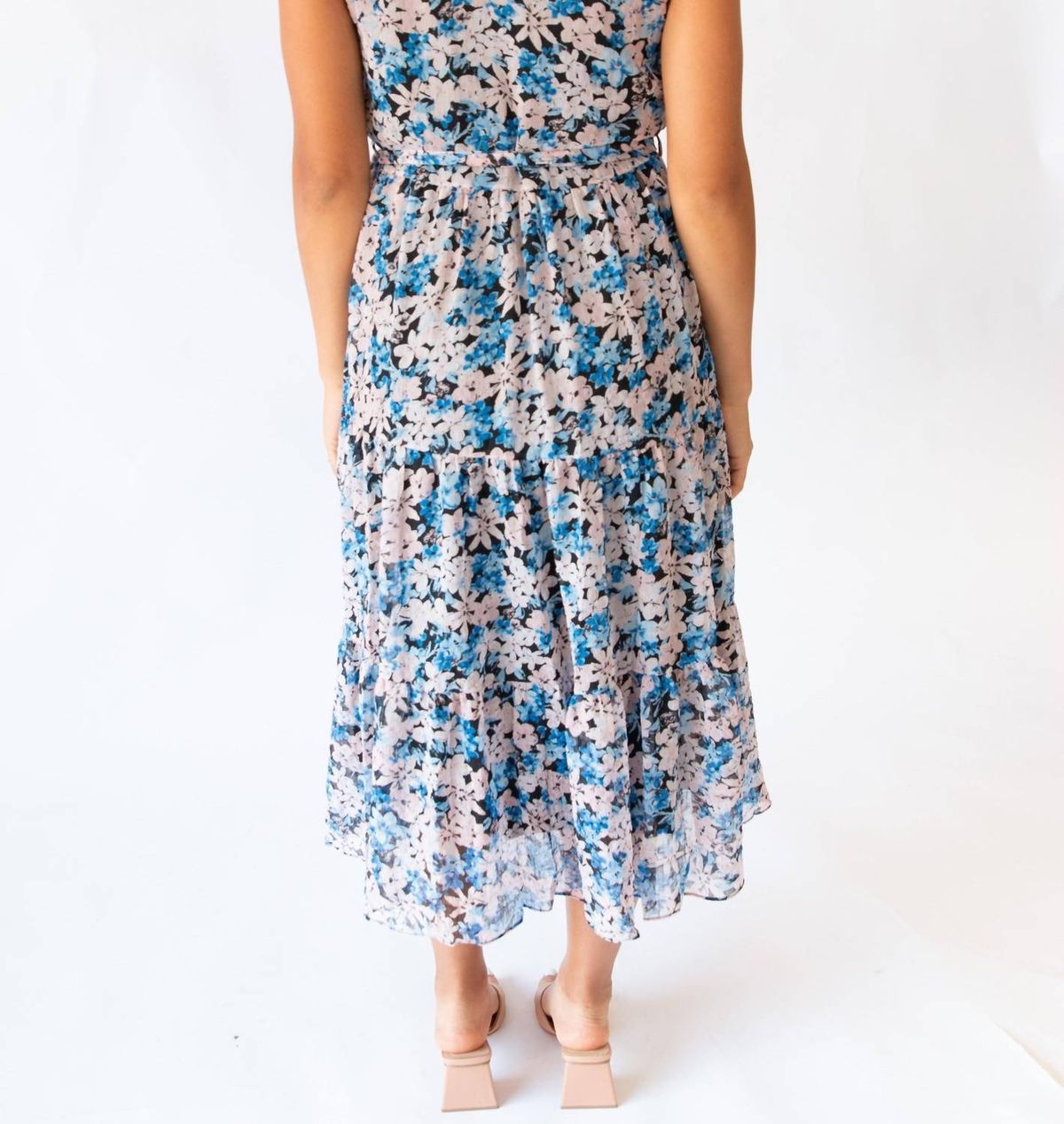 Style 1-3663103790-3855 LUCY PARIS Size XS Floral Blue Cocktail Dress on Queenly