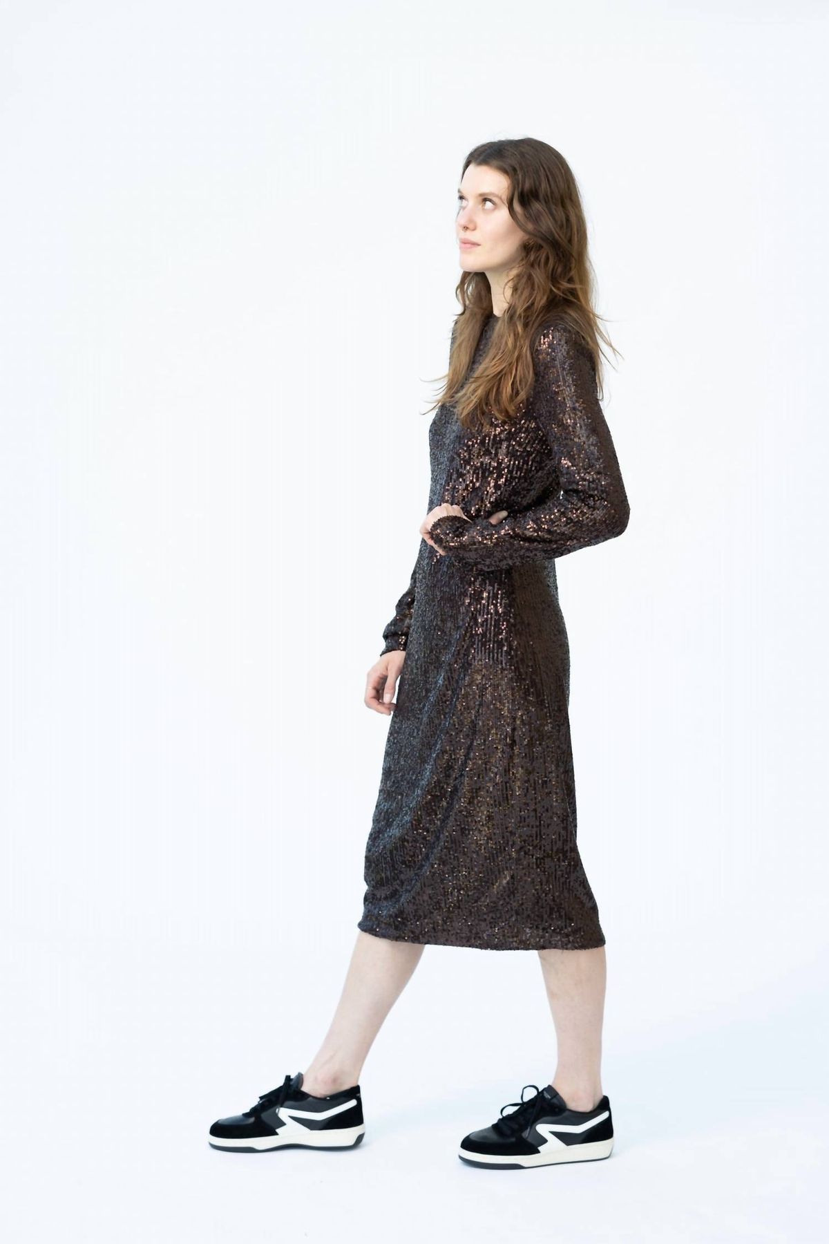 Style 1-3688212956-2588 Saint Art Size XS Long Sleeve Brown Cocktail Dress on Queenly