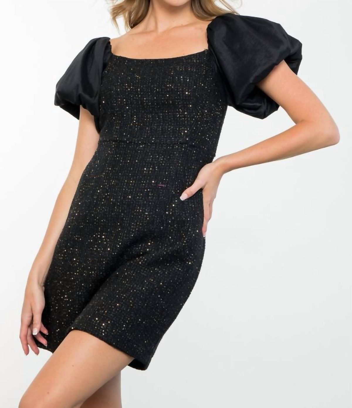 Style 1-3911431677-2696 THML Size L Black Cocktail Dress on Queenly