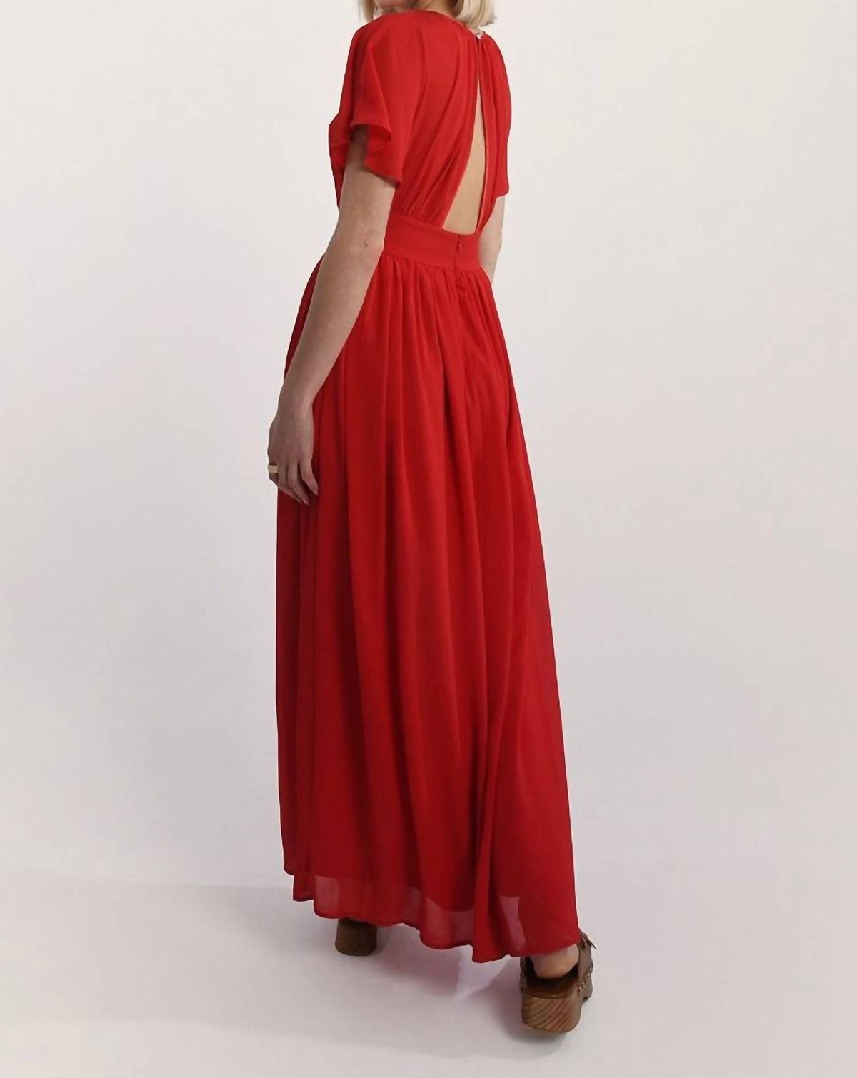 Style 1-53499622-2901 MOLLY BRACKEN Size M Red Floor Length Maxi on Queenly