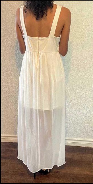 J for Justify Size 12 White Side Slit Dress on Queenly